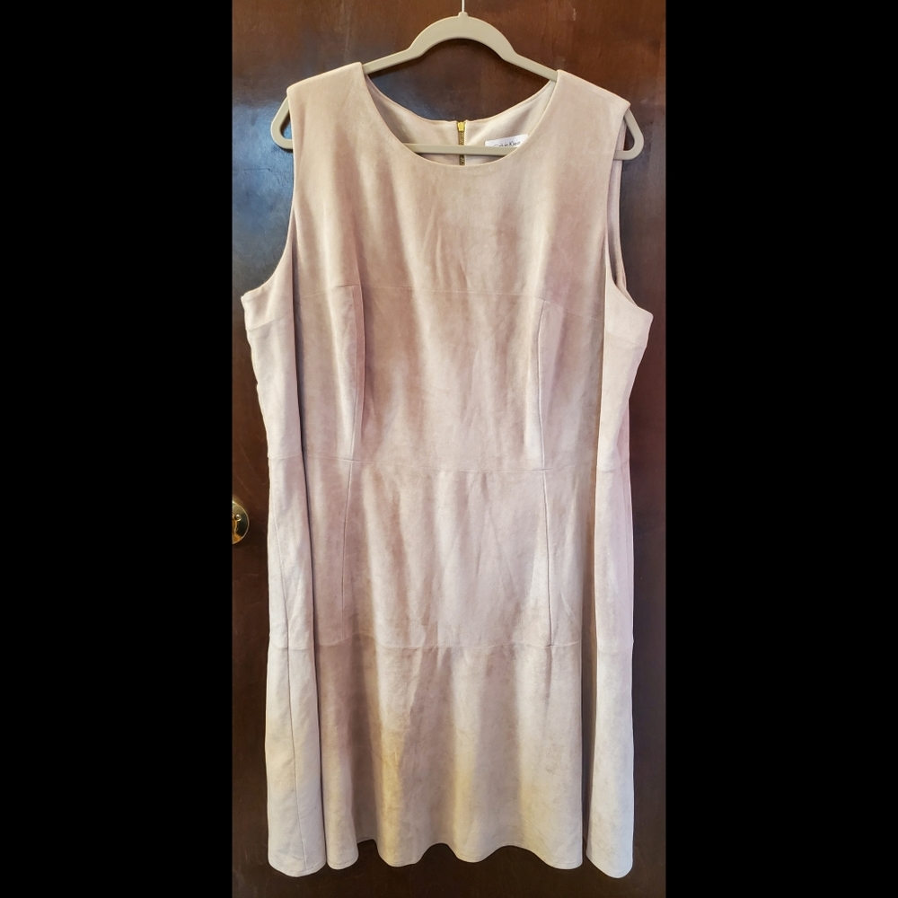 Calvin Klein faux suede dress